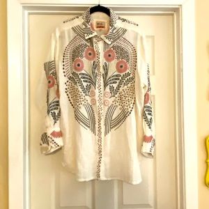 Johnny Was button up top